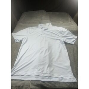 Peter Millar Summer Comfort Summer Crown Golf Shirt XL Blue/Light Blue Stripe